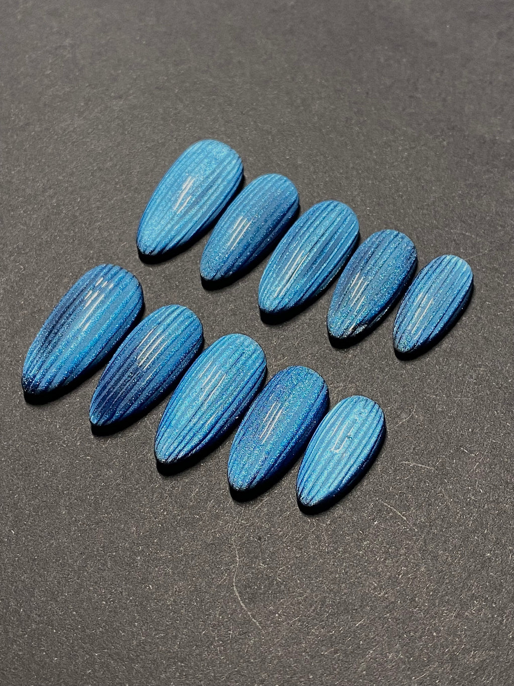 Arctic Blue Ribbed Glass